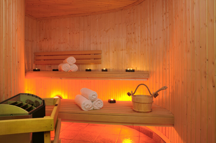 Example of a small sauna with two-levels. This is perfect for two people. Example of a small sauna with two-levels. This is perfect for two people.