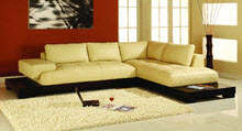 Sleek modern plush L-shaped sectional
