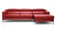 Small red sectional sofa
