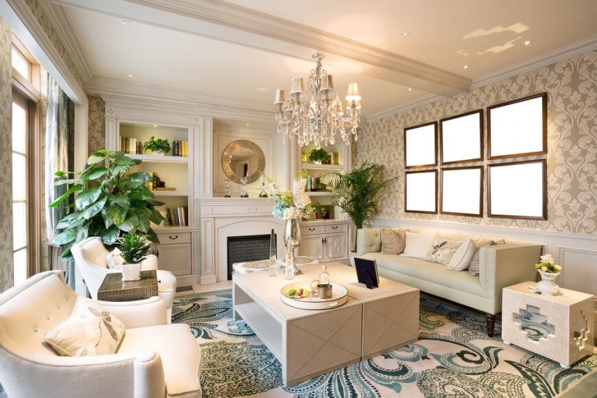 If storage is at a premium in your living room, invest in a coffee table and end tables with storage. This large coffee table is actually two narrower tables placed together. Lower shelves ensure that any blankets or books may be stored out of sight. If storage is at a premium in your living room, invest in a coffee table and end tables with storage. This large coffee table is actually two narrower tables placed together. Lower shelves ensure that any blankets or books may be stored out of sight.