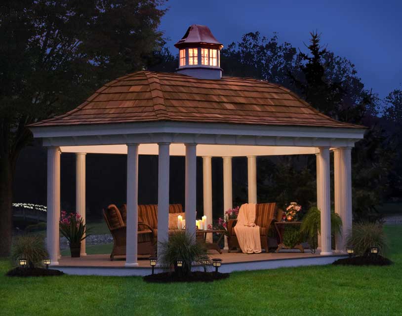 Elongated hexagon gazebo Elongated hexagon gazebo