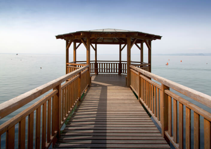This gazebo is situated at the end of a catwalk over the water and provides an incredible view. This gazebo is situated at the end of a catwalk over the water and provides an incredible view.