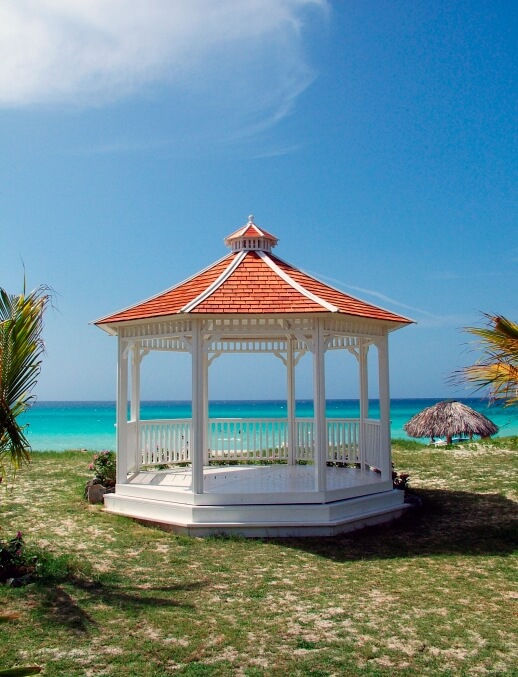 Patio gazebos are typically designed to be large enough to be suitable for patio furniture. Patio gazebos are typically designed to be large enough to be suitable for patio furniture.