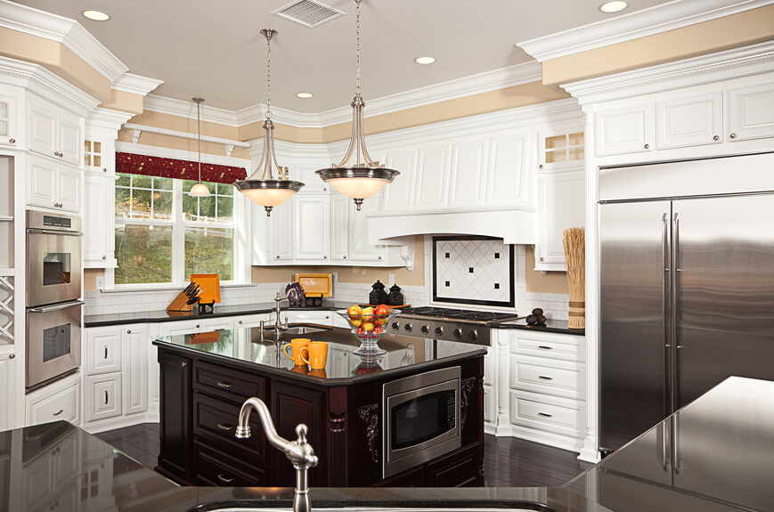 Kitchen with colorful decorations