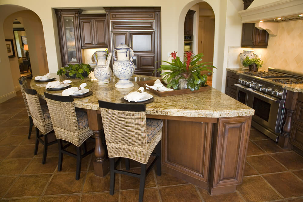 Half Octagon Shaped Kitchen Island Attached To Cabinet Half Octagon Shaped Kitchen Island Attached To Cabinet
