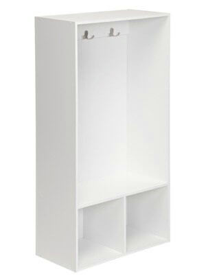 If you want something basic and in white, this is about as basic as it gets. This mudroom lock costs less than $100. If you want something basic and in white, this is about as basic as it gets. This mudroom lock costs less than $100.