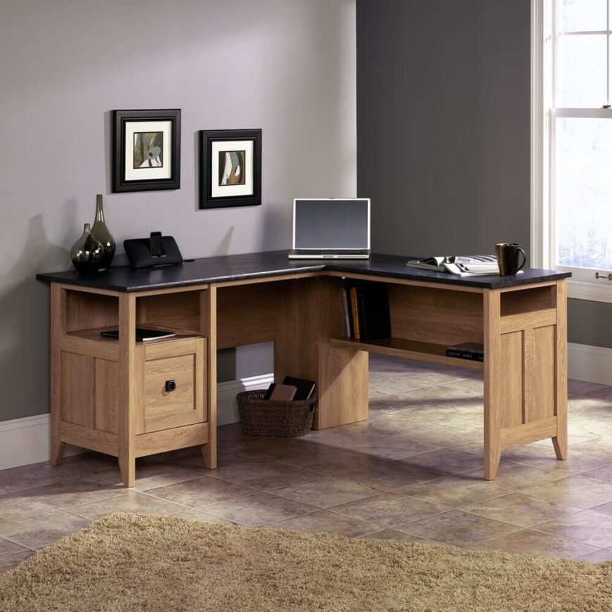 Laminate surfaces overlay a protective material on top of the wood construction. This coating is usually plastic of some sort, meant to keep the desk stain and warping resistant. These are not the most luxurious desktops, but they provide practicality, versatility, and peace of mind. Laminate surfaces overlay a protective material on top of the wood construction. This coating is usually plastic of some sort, meant to keep the desk stain and warping resistant. These are not the most luxurious desktops, but they provide practicality, versatility, and peace of mind.