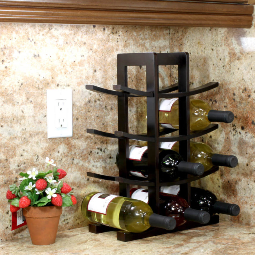 Tabletop wine racks are smaller than floor models, and thus hold fewer bottles. These are designed for convenience, easy placement, and display purposes. Tabletop wine racks are smaller than floor models, and thus hold fewer bottles. These are designed for convenience, easy placement, and display purposes.