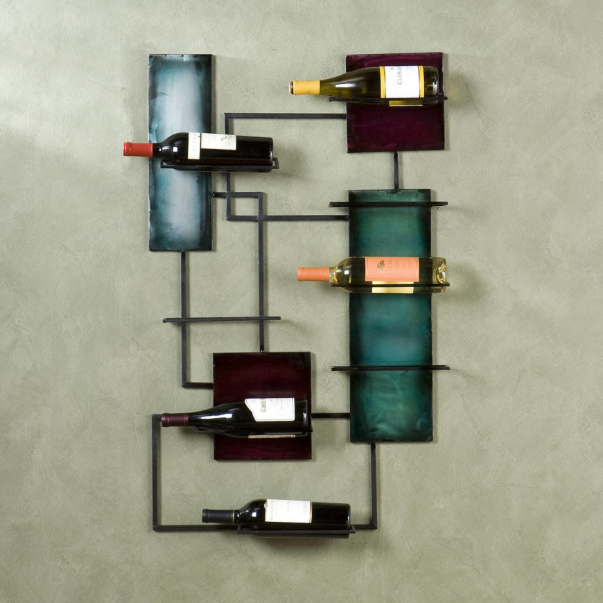 Our second example features a novel vintage design, with colored panels and metal wireframes seamlessly holding the bottles. Our second example features a novel vintage design, with colored panels and metal wireframes seamlessly holding the bottles.