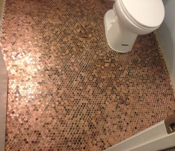 DIY Penny Floor Penny Floor