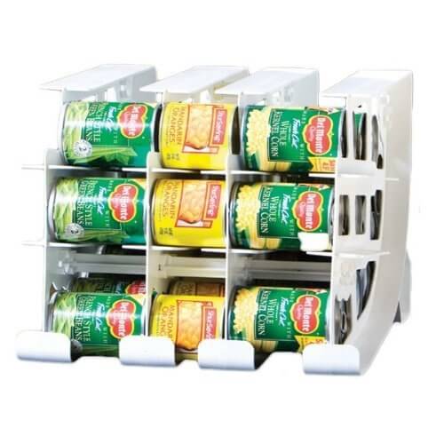 This can holder stacks and displays your cans, so you can see at a glance what you have and what you don't have. This can holder stacks and displays your cans, so you can see at a glance what you have and what you don't have.