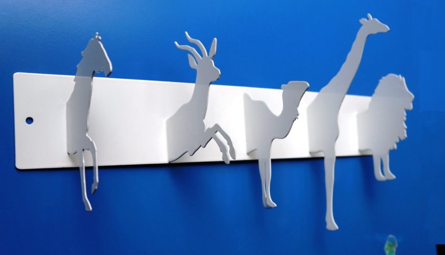 These adorable hooks are shaped like a variety of animals, and look great whether or not you have coats on them! These adorable hooks are shaped like a variety of animals, and look great whether or not you have coats on them!
