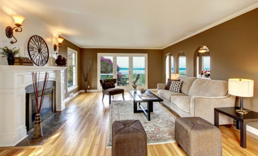 A few quaint details on the mantle reflect the home's design scheme and the owner's personality. A few quaint details on the mantle reflect the home's design scheme and the owner's personality.