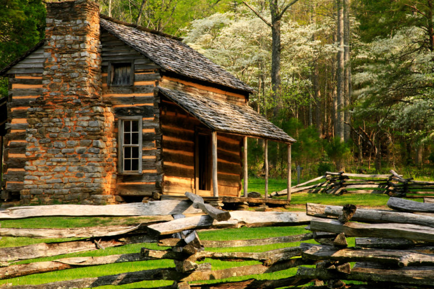 Split log must be treated regularly for insect infestation, and any new cracks in the log must be sealed to prevent rot. This cabin used the flat, split side of logs to create its exterior. Split log must be treated regularly for insect infestation, and any new cracks in the log must be sealed to prevent rot. This cabin used the flat, split side of logs to create its exterior.