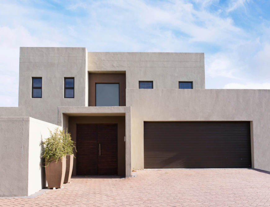 Stucco is an exterior material that has been used to thousands of years. Traditional stucco is a cement mixture that is added to sand or lime and mixed together to form a paste. A galvanized metal screening is installed on the wall before the stucco is spread on it. It can be mix to have a fine or course texture but is best suited to building with simple geometrics. Stucco is an exterior material that has been used to thousands of years. Traditional stucco is a cement mixture that is added to sand or lime and mixed together to form a paste. A galvanized metal screening is installed on the wall before the stucco is spread on it. It can be mix to have a fine or course texture but is best suited to building with simple geometrics.