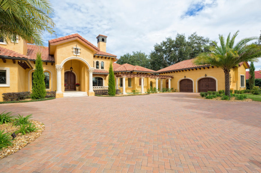 Stucco can also be dyed to any color and, because it can be shaped and textured, can be used to achieve an array of different styles. The most common is on a Spanish style villa, such as the one pictured above. Stucco can also be dyed to any color and, because it can be shaped and textured, can be used to achieve an array of different styles. The most common is on a Spanish style villa, such as the one pictured above.