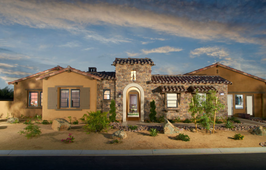 Here is a winning combination of stucco and stone. With there being so many recipes for making stucco, it can be a relatively reasonable price when compared to other exterior materials. Here is a winning combination of stucco and stone. With there being so many recipes for making stucco, it can be a relatively reasonable price when compared to other exterior materials.