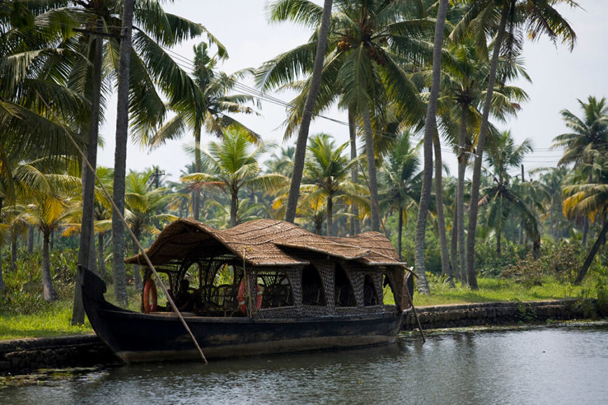 A lovely luxury houseboat located in Kerala, India. These slow-moving barges are used mostly for leisure travel. A lovely luxury houseboat located in Kerala, India. These slow-moving barges are used mostly for leisure travel.