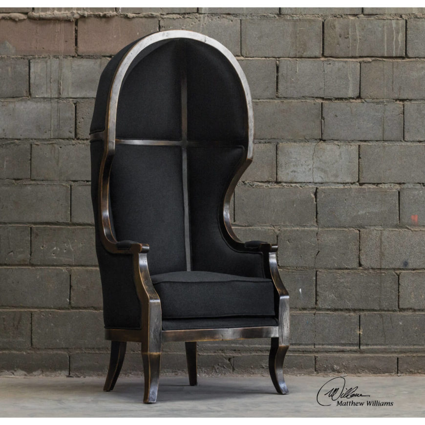 This extremely unique chair is modeled after 18th century furniture, featuring a hand-carved mango wood frame. The removable cushion ensures comfort, while the almost archaic design and exposed frame are sure to surprise and impress each and every one of your visitors. This is as classy as a man cave throne gets! This extremely unique chair is modeled after 18th century furniture, featuring a hand-carved mango wood frame. The removable cushion ensures comfort, while the almost archaic design and exposed frame are sure to surprise and impress each and every one of your visitors. This is as classy as a man cave throne gets!