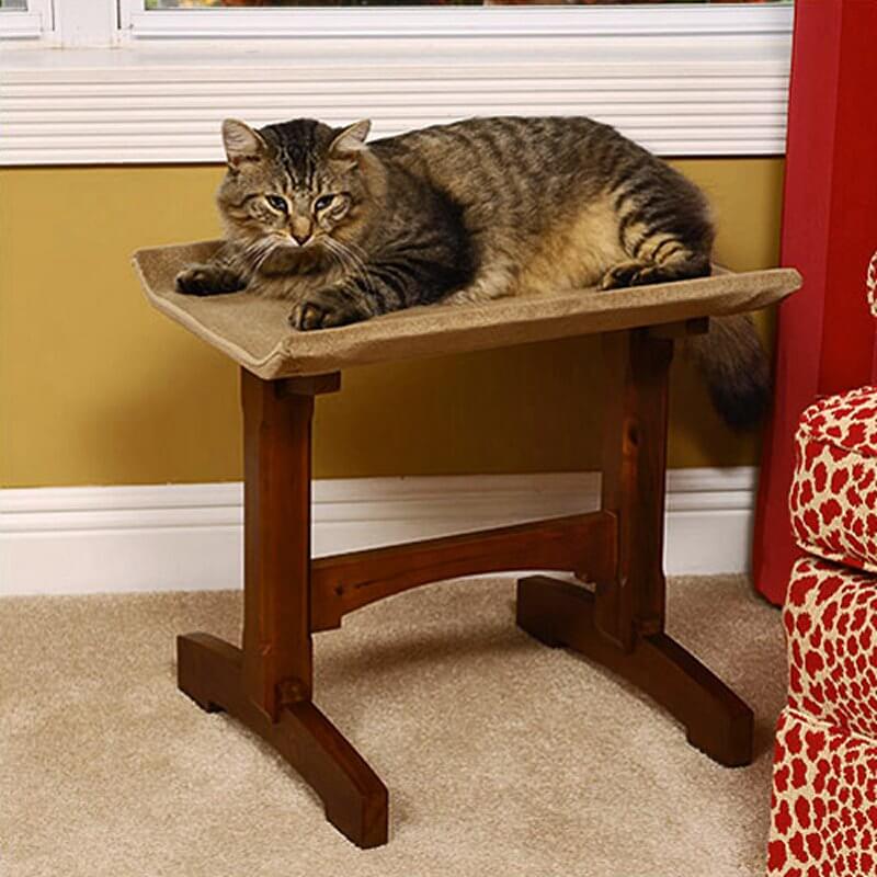 While we don't normally feature pet furniture of any stripe on this site, we had to make an exception in this case. The sturdy rich wood frame of this cat perch is crafted in the classic Craftsman style, making for a uniquely handsome and cohesive piece of furniture. Whether it's built for humans or otherwise, a piece of Craftsman furniture will always be a strong, attractive addition to your living room. While we don't normally feature pet furniture of any stripe on this site, we had to make an exception in this case. The sturdy rich wood frame of this cat perch is crafted in the classic Craftsman style, making for a uniquely handsome and cohesive piece of furniture. Whether it's built for humans or otherwise, a piece of Craftsman furniture will always be a strong, attractive addition to your living room.
