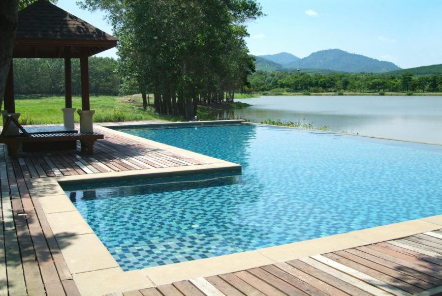 Swimming pool in beautiful scenery