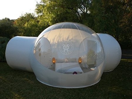 This bubble tent is a great way to start stargazing without being bothered by bugs. The clear top means you can lay down and still spot constellations. This bubble tent is a great way to start stargazing without being bothered by bugs. The clear top means you can lay down and still spot constellations.