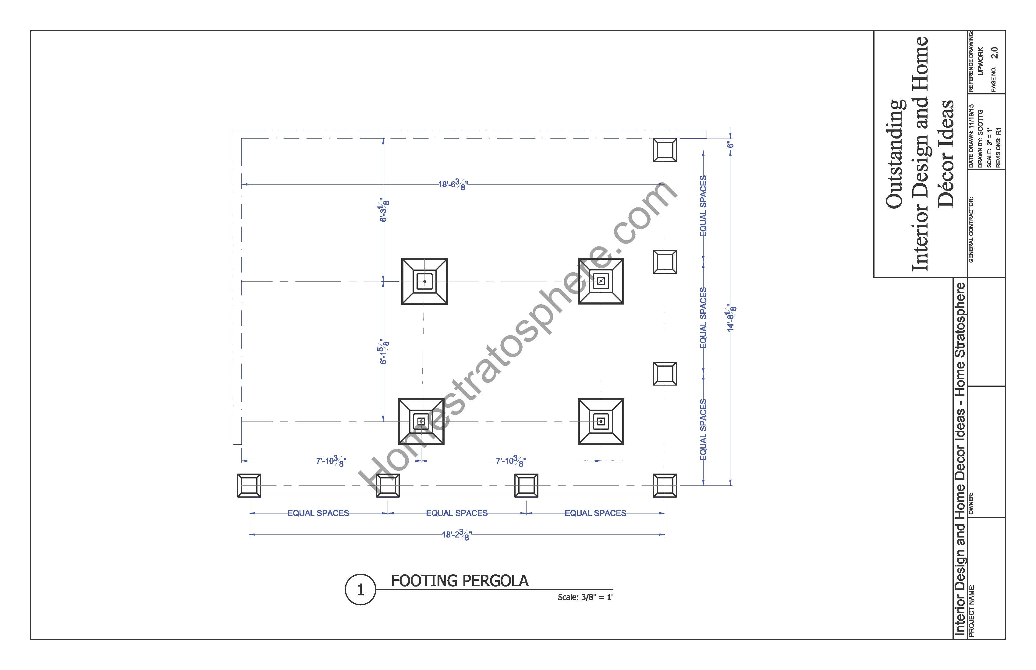 Deck Pergola Footings Blueprint Deck Pergola Footings Blueprint
