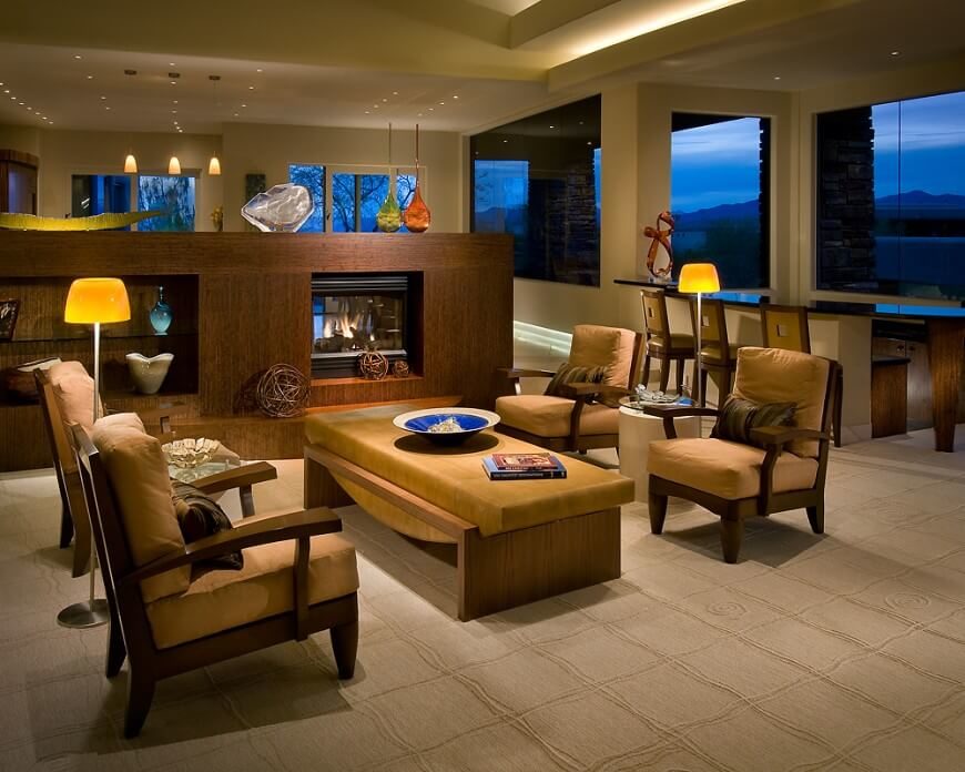 This is a darker version of a natural earth tone room. A lot of natural wood colors, and browns are accented by a few small pieces that add some colors. This is a darker version of a natural earth tone room. A lot of natural wood colors, and browns are accented by a few small pieces that add some colors.
