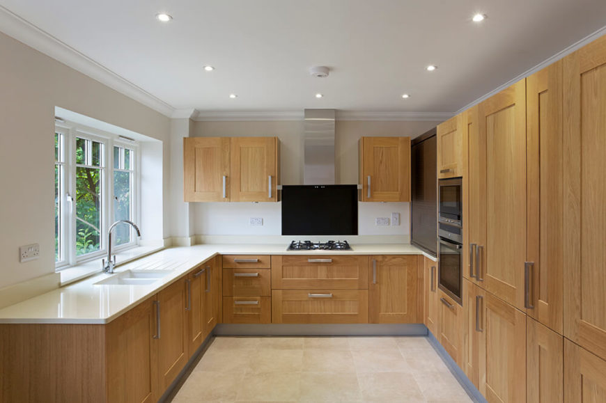 Tile-look linoleum is less expensive than ceramic or stone tile and tends to stay a little warmer. Tile-look linoleum is less expensive than ceramic or stone tile and tends to stay a little warmer.