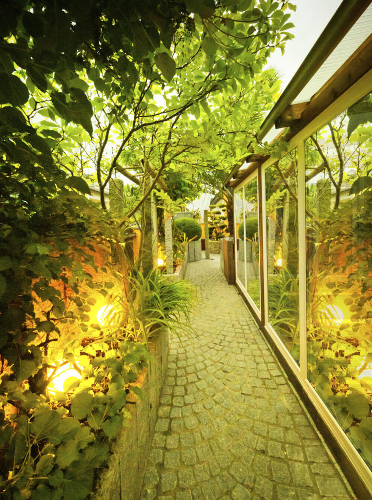 Well lights work great in a garden. When plants grow around the well lights the light shining upward gives your plants a warm glow. Well lights work great in a garden. When plants grow around the well lights the light shining upward gives your plants a warm glow.