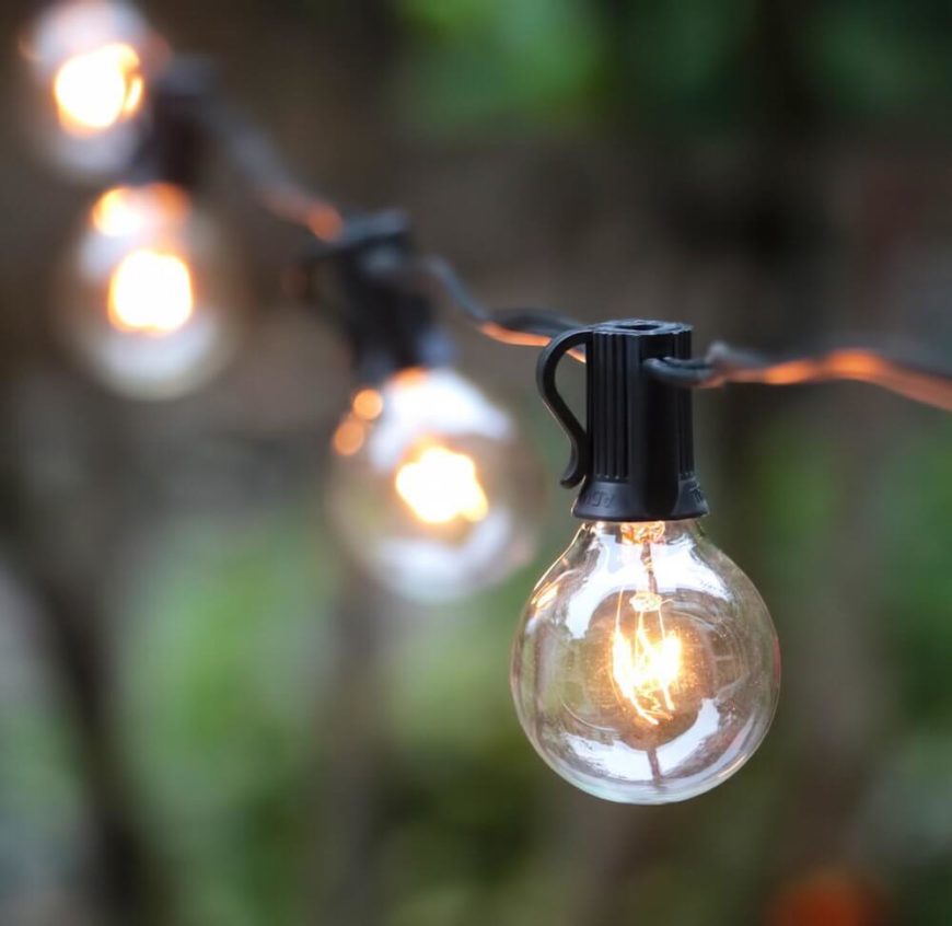 A simple string of bulbs can be used in many ways. It is likely the simplest and easiest solution to your lighting needs. The things which can be done with a string of bulbs is only limited by your imagination.