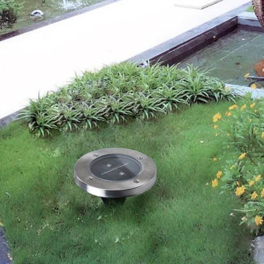 Here is a simple lighting element that does not take up much space. This sleek fixture can fit with many different kinds of landscaping designs.
