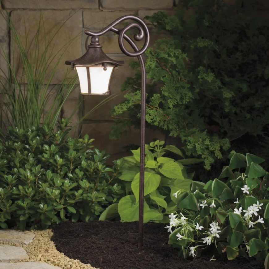Here is another lantern that fits well in almost any garden. The lines on this lantern are all very natural and rounded, allowing it to fit in with the organic shapes of your plants.
