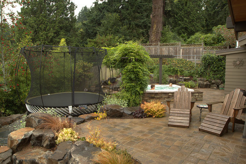 This trampoline has a tall safety net to catch those who may fall out. A safe trampoline provides hours of fun for your whole family. This trampoline has a tall safety net to catch those who may fall out. A safe trampoline provides hours of fun for your whole family.