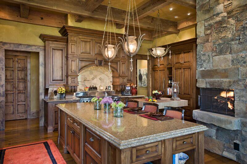 This kitchen really hinges on the very edge of Craftsman, since it features ornate cabinetry that doesn't quite fit with the Craftsman aesthetic. However, it still features all the natural, handcrafted elements that make it Craftsman. This kitchen really hinges on the very edge of Craftsman, since it features ornate cabinetry that doesn't quite fit with the Craftsman aesthetic. However, it still features all the natural, handcrafted elements that make it Craftsman.