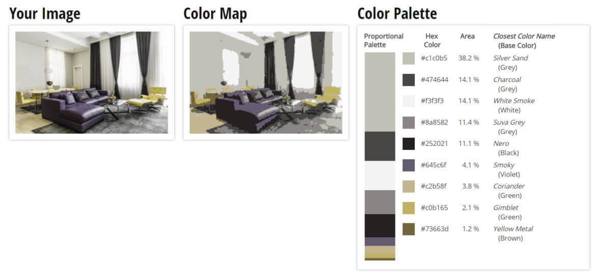 Color Palette for Lush Violet, Dark Grey, White/Grey and Light Yellow Living Room Color Scheme Color Palette for Lush Violet, Dark Grey, White/Grey and Light Yellow Living Room Color Scheme