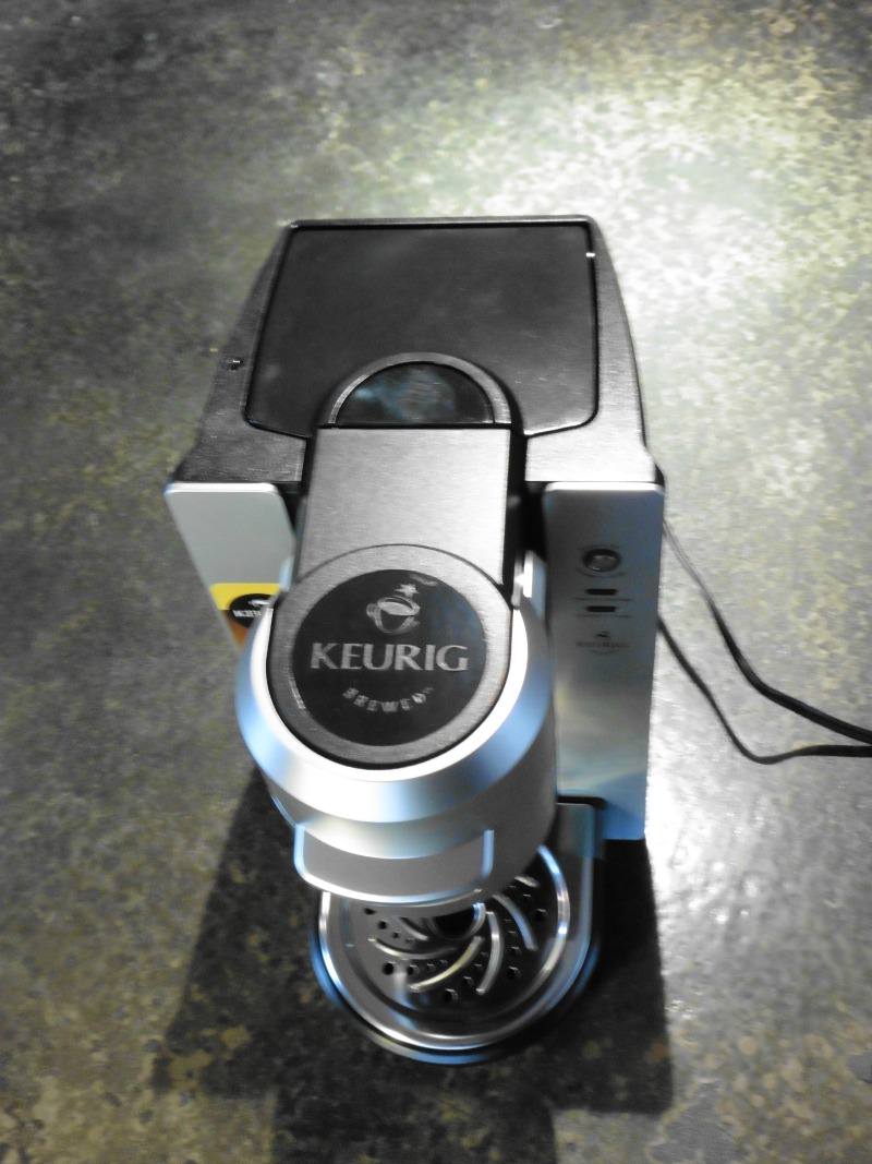 Top view of the Mr. Coffee Single Serve Coffee Maker Top view of the Mr. Coffee Single Serve Coffee Maker