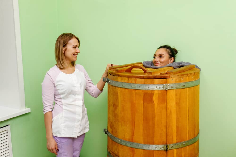 Single person sauna barrel